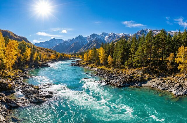 Река Катунь — бирюзовая вода Горного Алтая